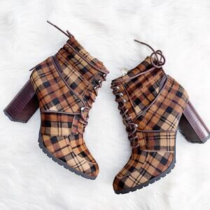 Antonio Melani Grayciee Plaid Bootie